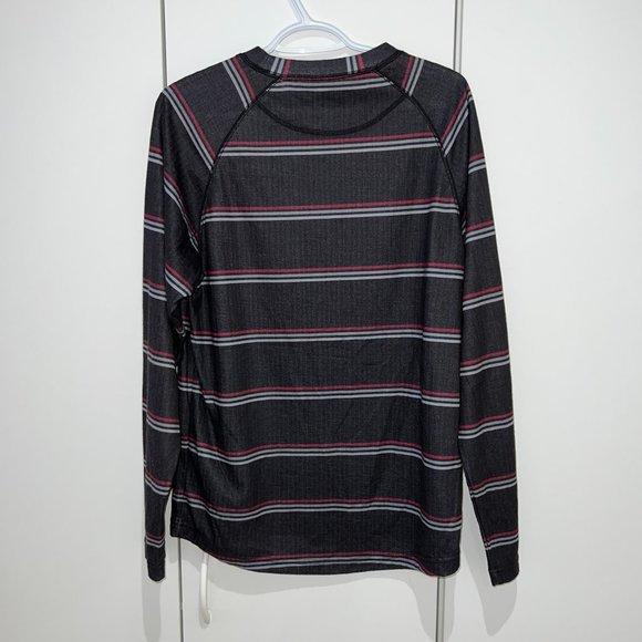 Dakine Underlayer Crewneck Long Sleeve Black Stripe Medium Men Ski Snowboard - Picture 3 of 3